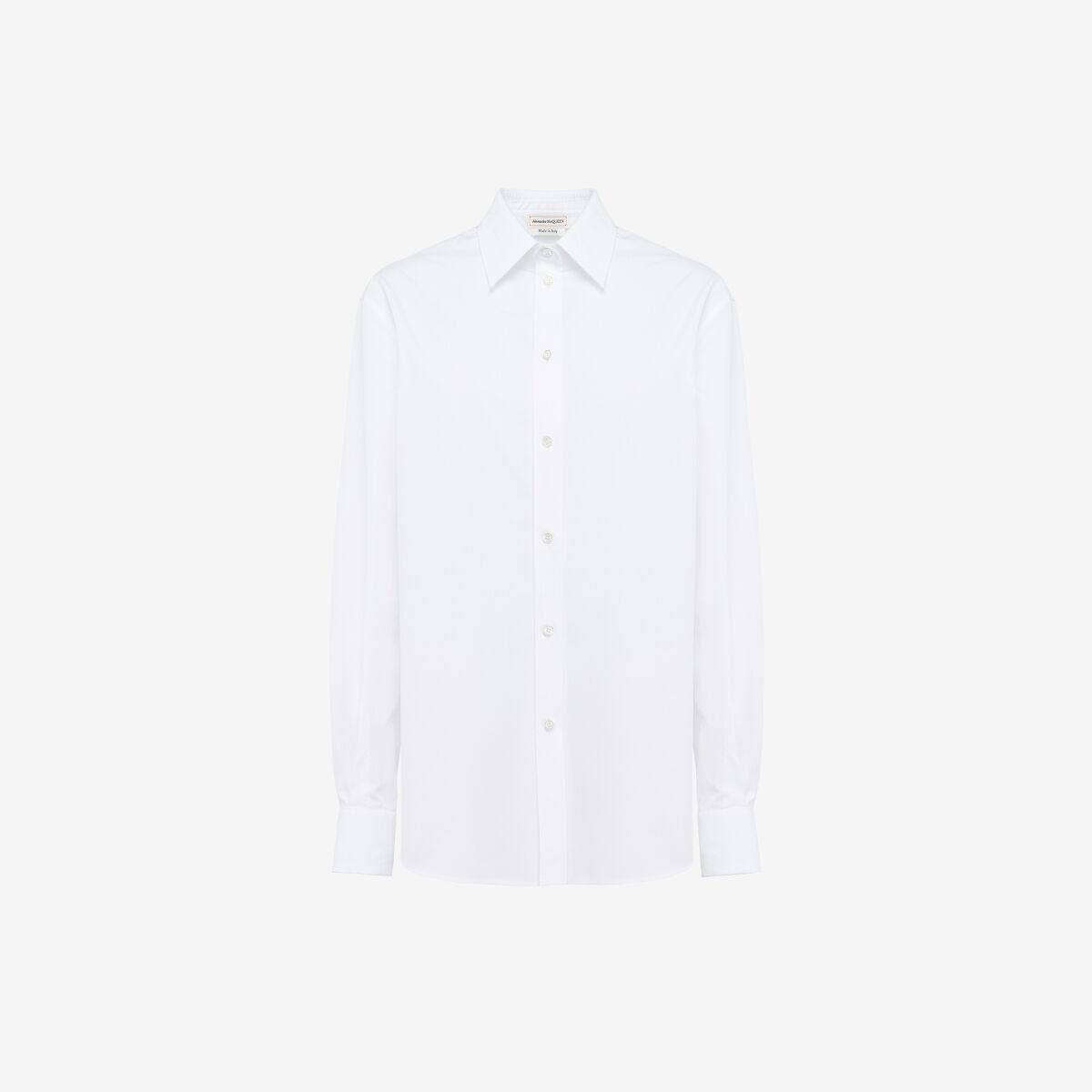 Alexander McQueen Women's White Oversized Men's Shirt - 44 (Cotton)